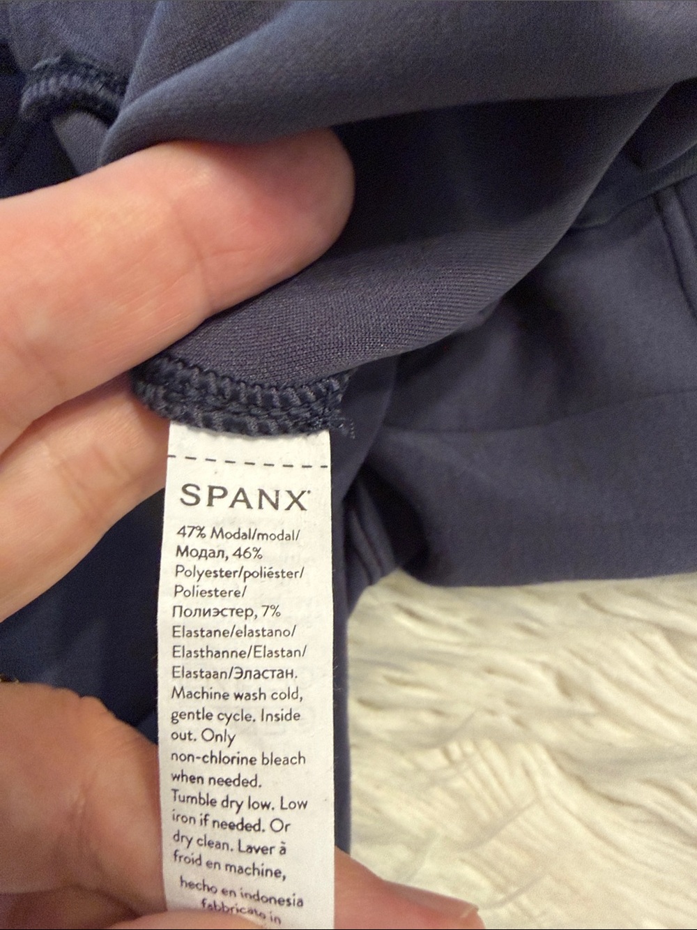 SPANX Navy Drawstring Athletic Shorts size M BNWOT - Picture 8 of 8